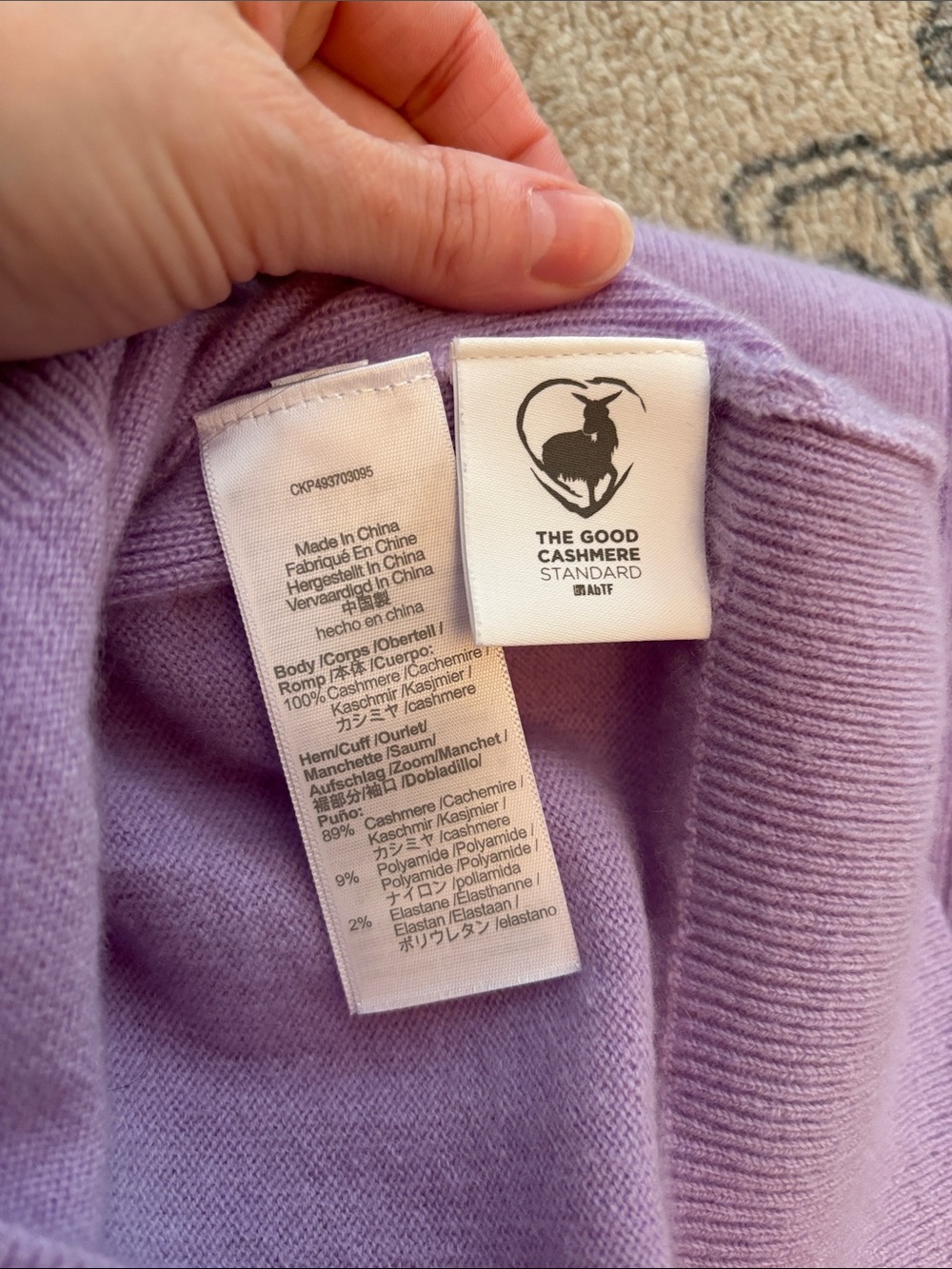 Madewell Cashmere Crewneck Sweater in Lavender - Picture 6 of 6